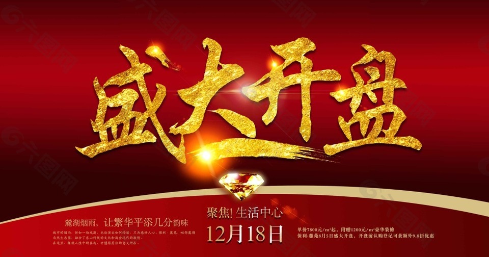 盛大开盘海报