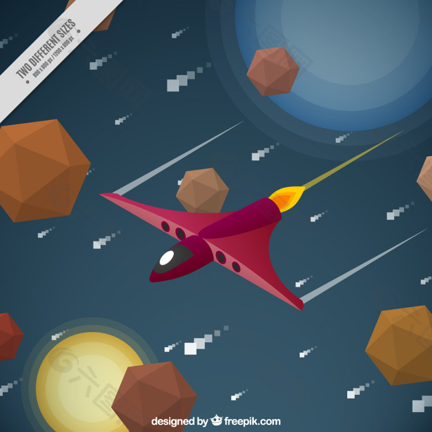 具有宇宙飛船的視頻游戲場(chǎng)景