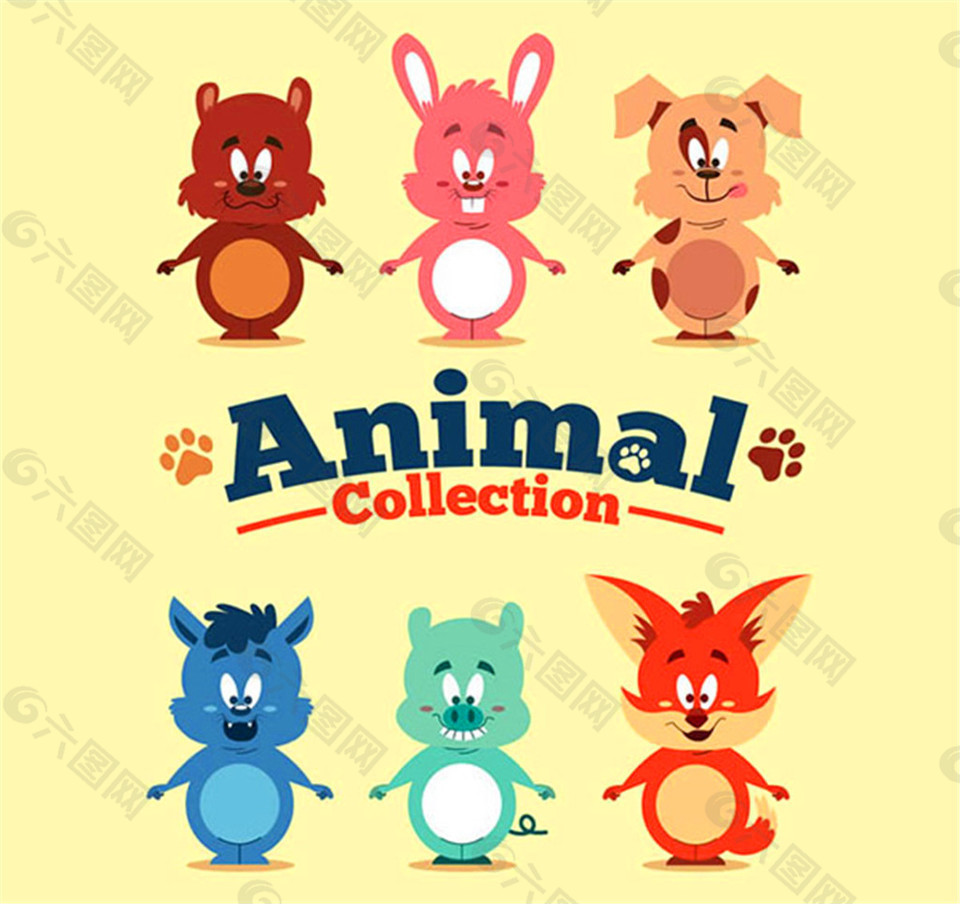 可愛動物矢量