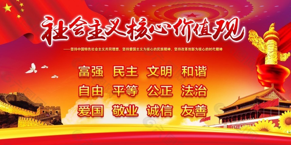 社會主義核心價值觀展板