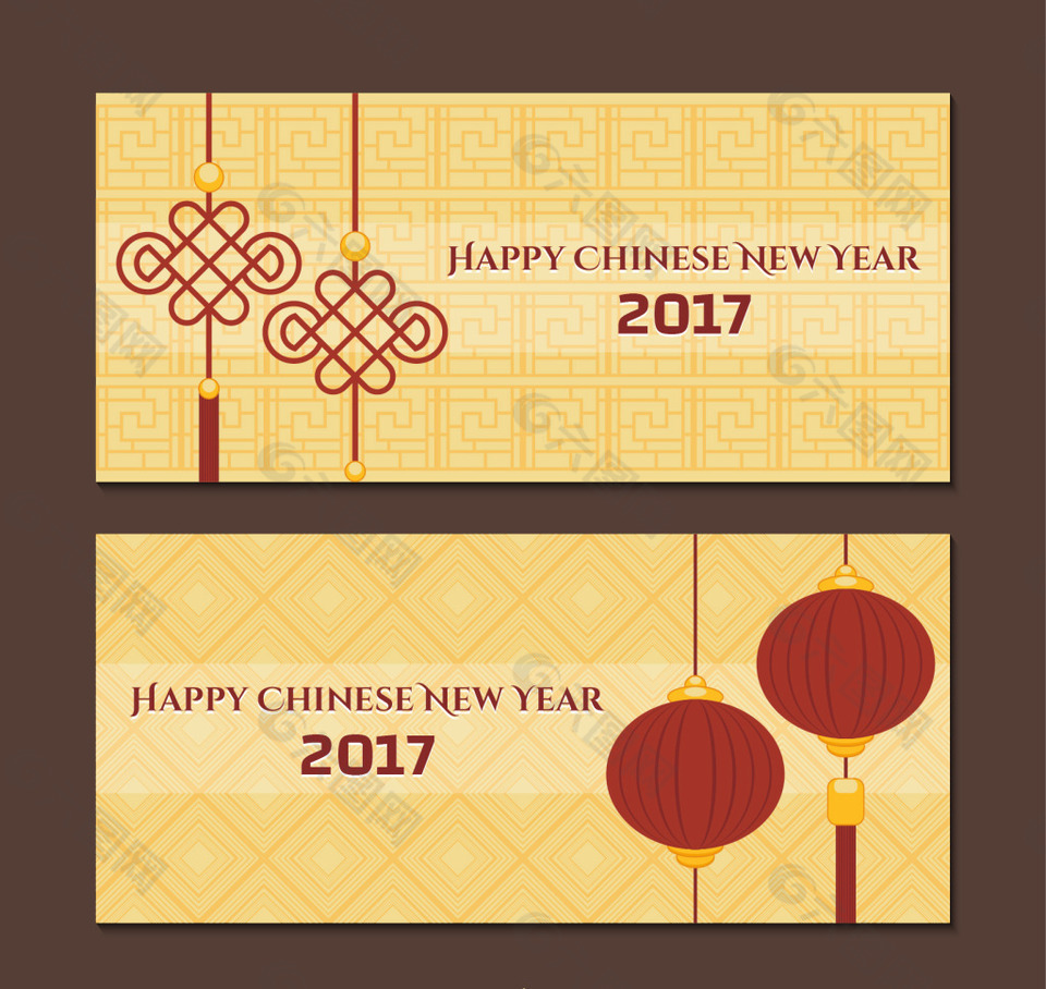 具有几何背景的中国新年横幅