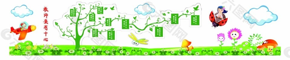 异形背景制度墙