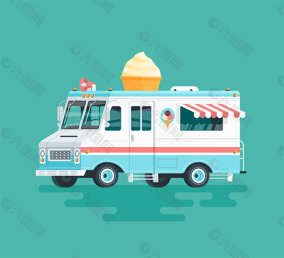 卡通餐車設計圖片1