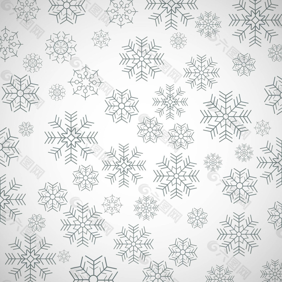 雪花的簡單圖案