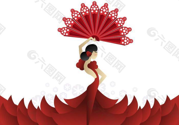 西班牙球迷背景矢量