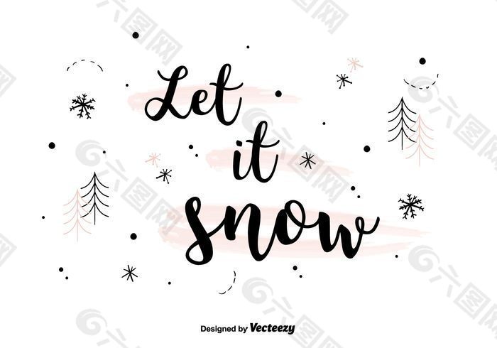 讓它下雪背景矢量