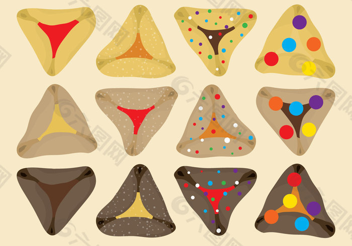 hamantaschens向量