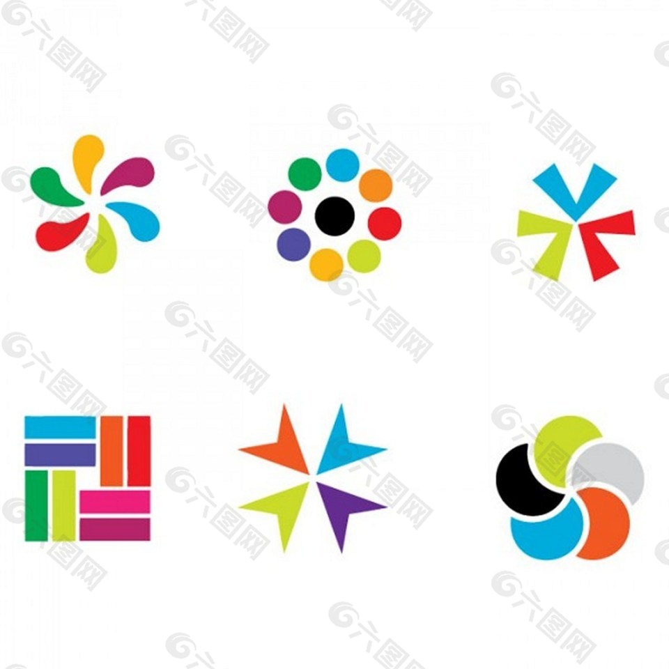 多彩的LOGO矢量元素圖書標(biāo)
