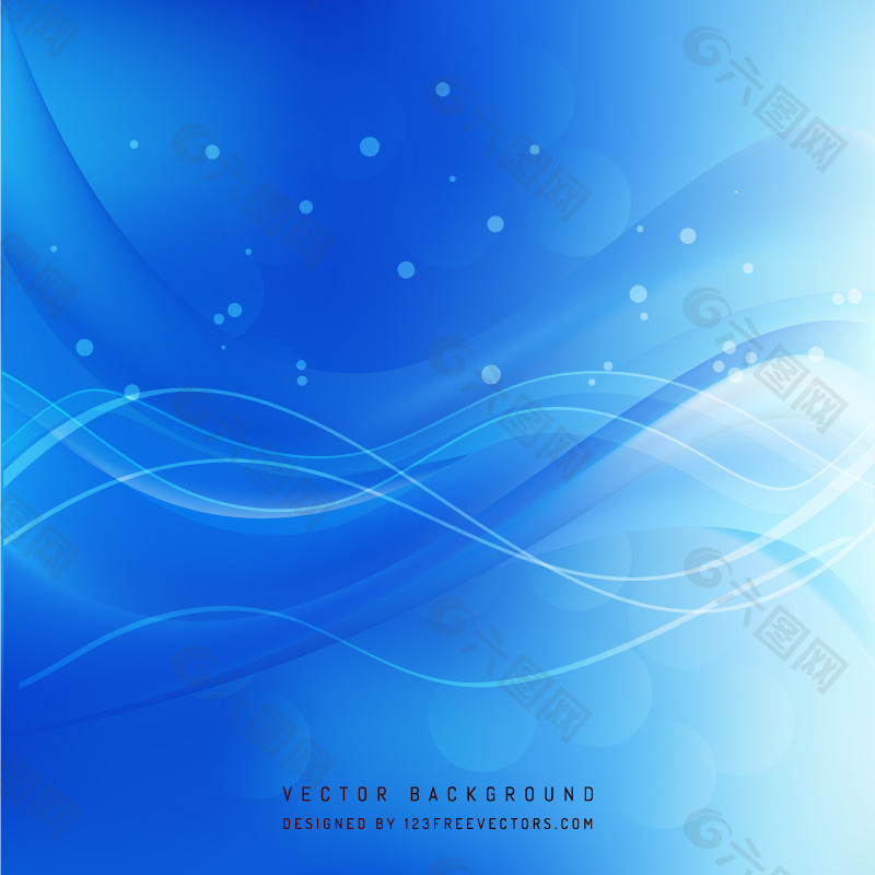 藍(lán)色波浪背景設(shè)計(jì)