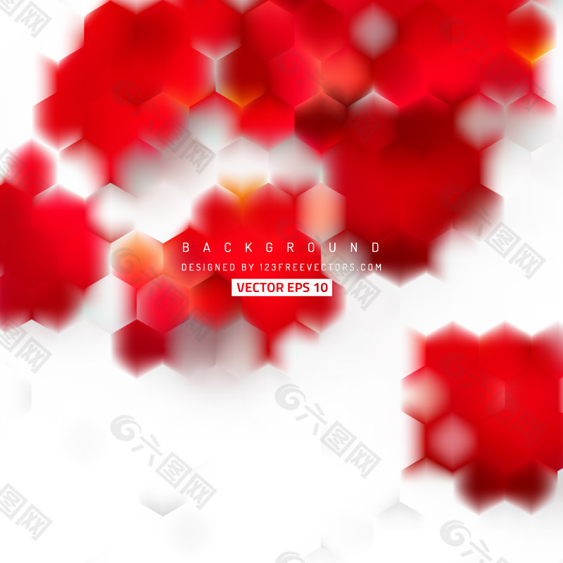 紅白六角背景設(shè)計