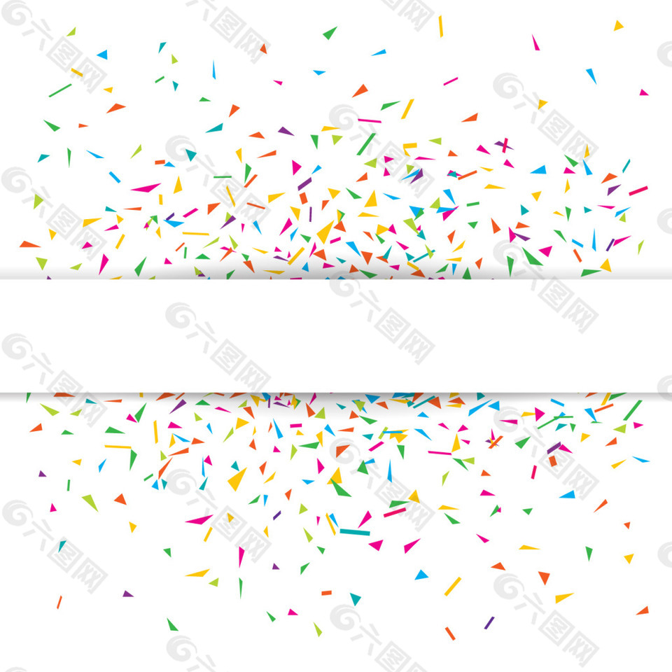 彩絲帶生日背景設(shè)計(jì)