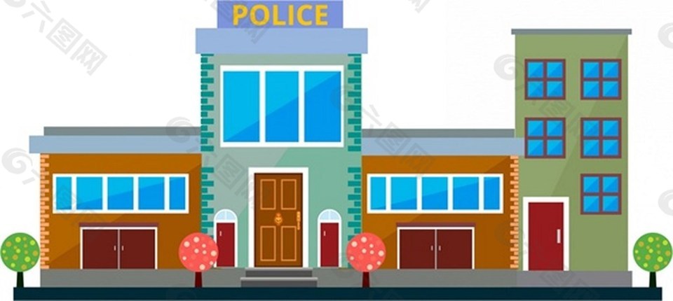 警察局建設(shè)矢量素材