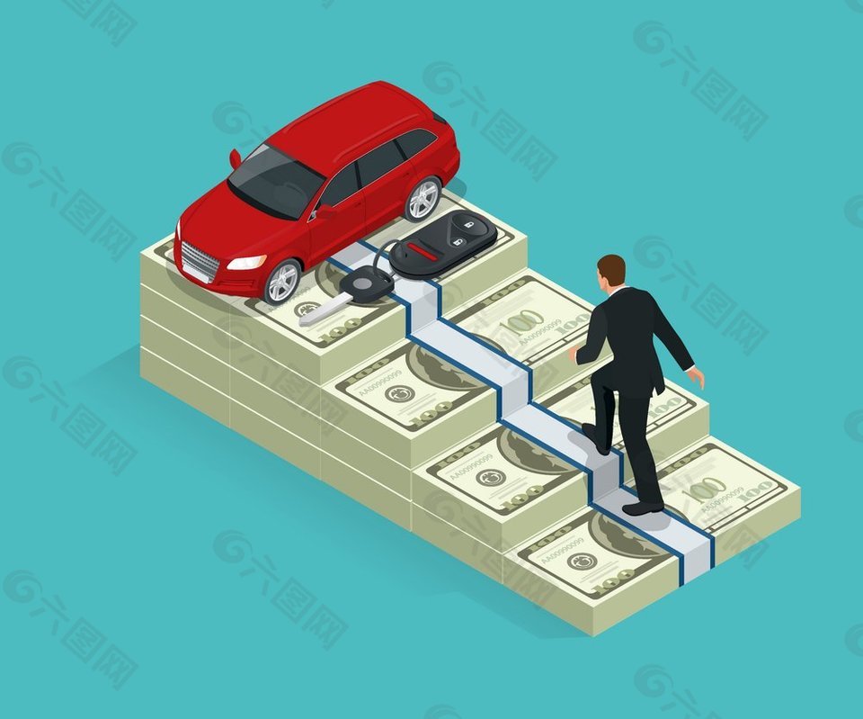 金錢上的汽車設(shè)計(jì)圖片