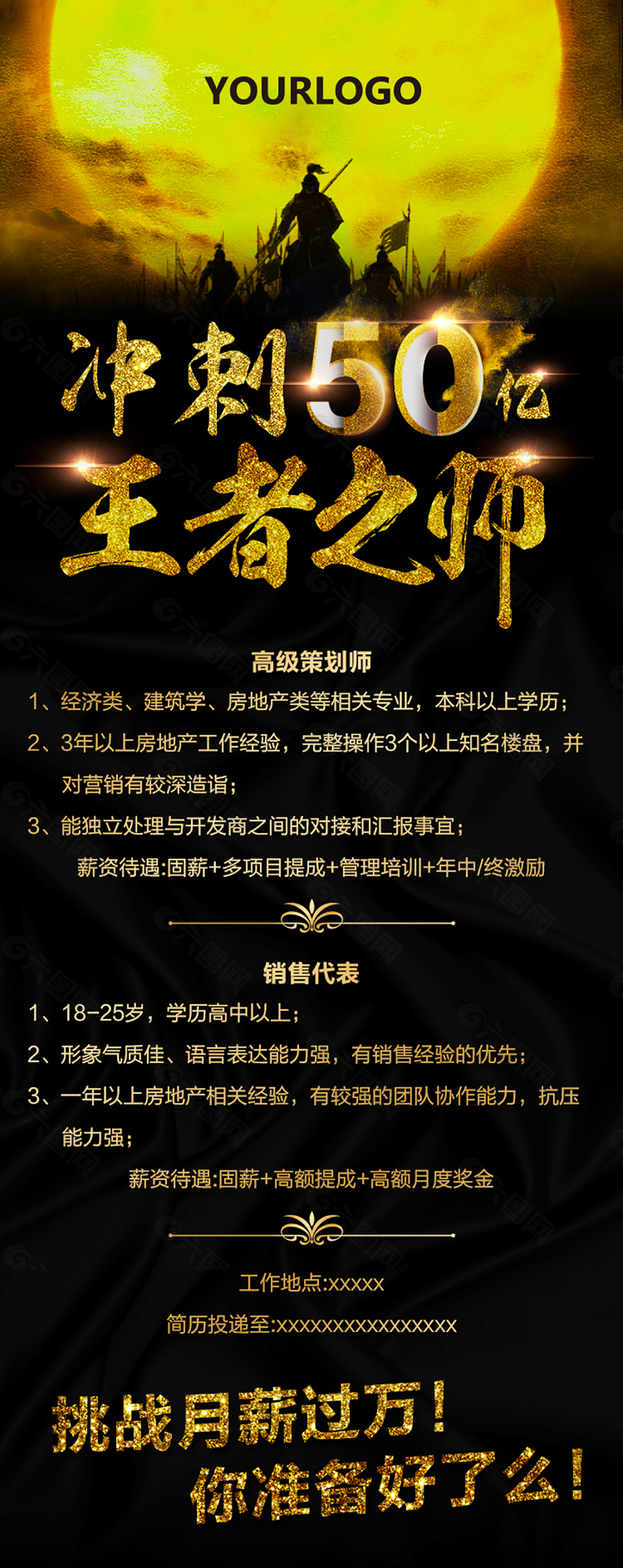 地產(chǎn)招聘海報