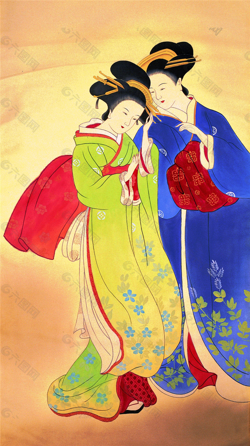 古裝女人裝飾畫