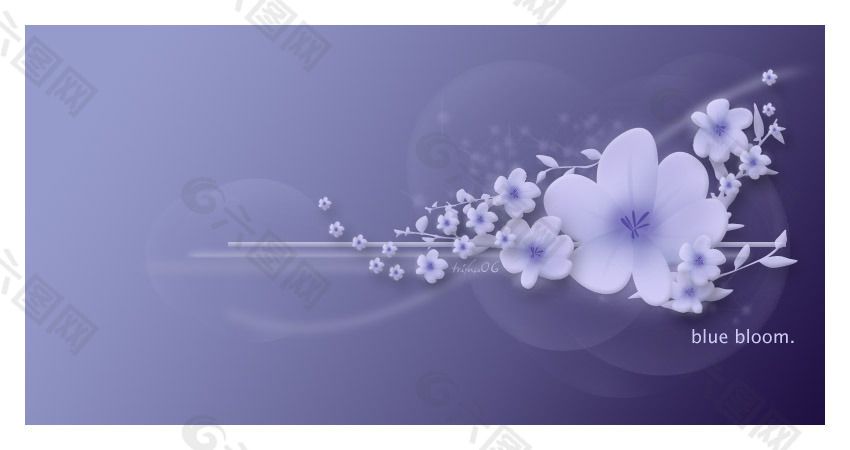 藍色的花