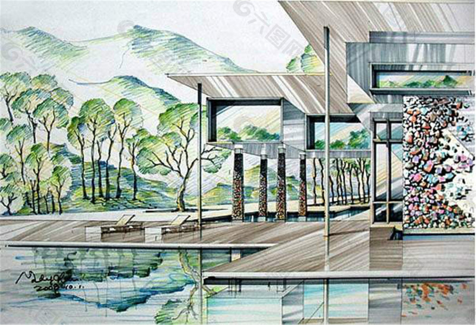 觀景臺(tái)景觀圖