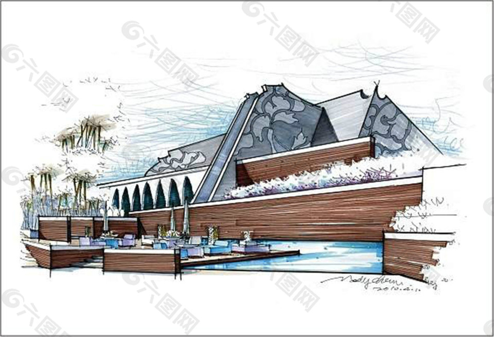 標(biāo)志建筑效果圖