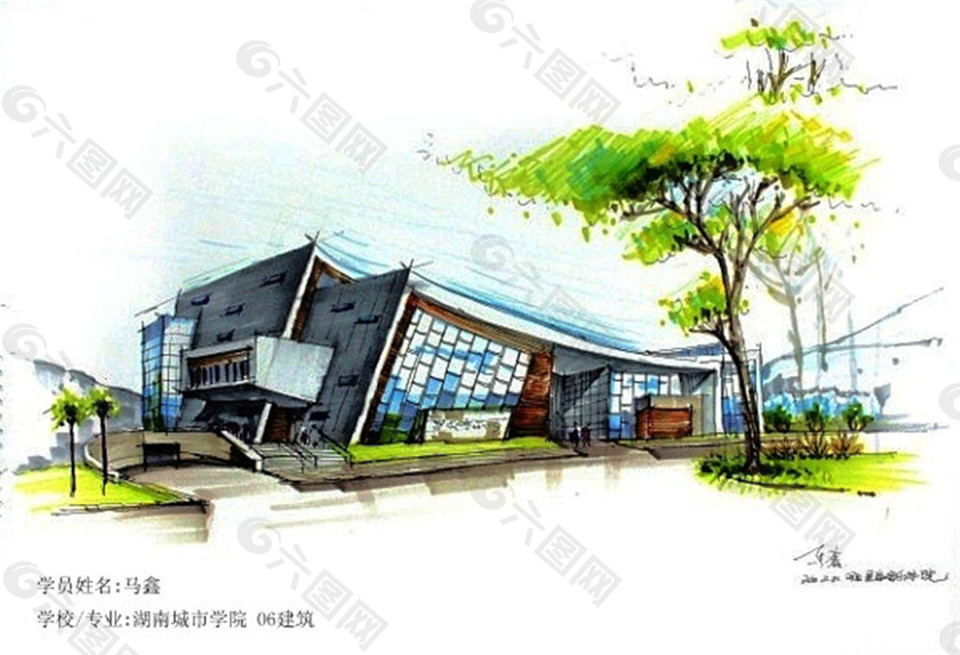 標志建筑效果圖