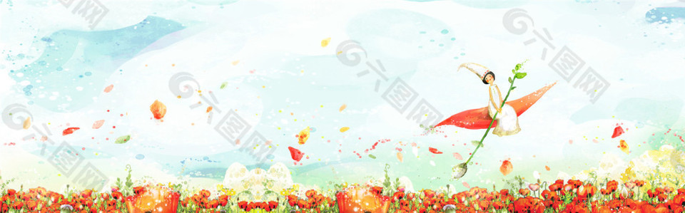 淘寶電商春季夏季春天海報(bào)banner圖片