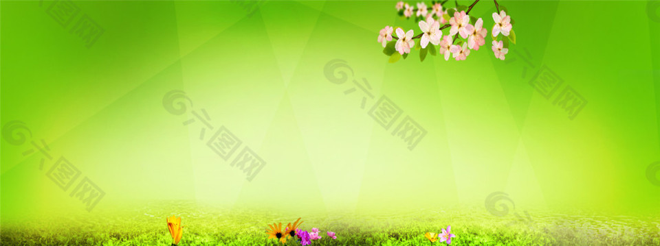 淡雅小清新海報(bào)banner背景