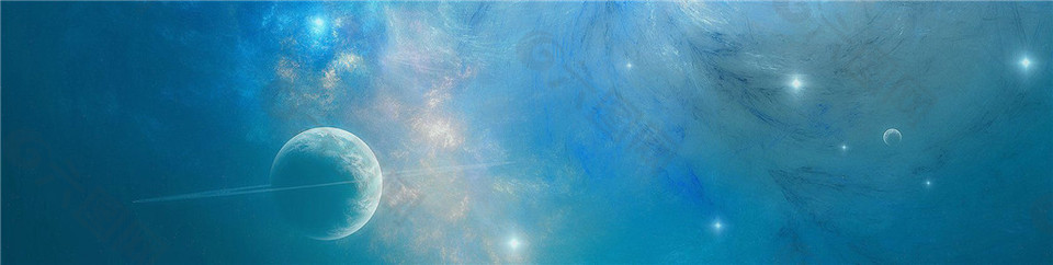 藍(lán)色夢(mèng)幻星空背景