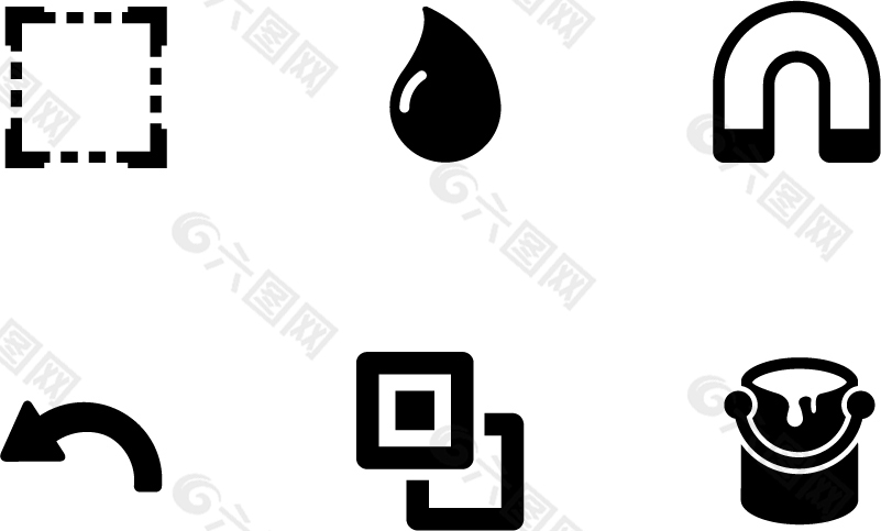 圖片處理工具類黑色簡約圖標(biāo)矢量圖源文件