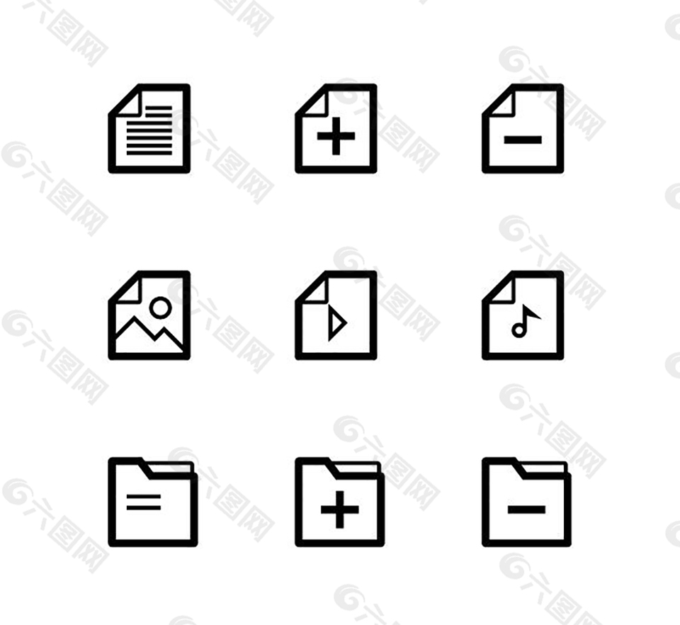 商務(wù)辦公icon圖標(biāo)素材