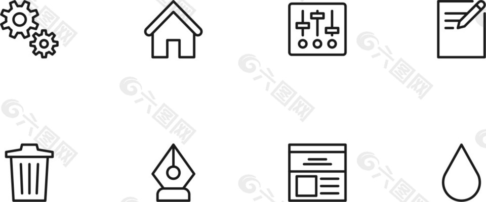 win8扁平风格网页工具包素材