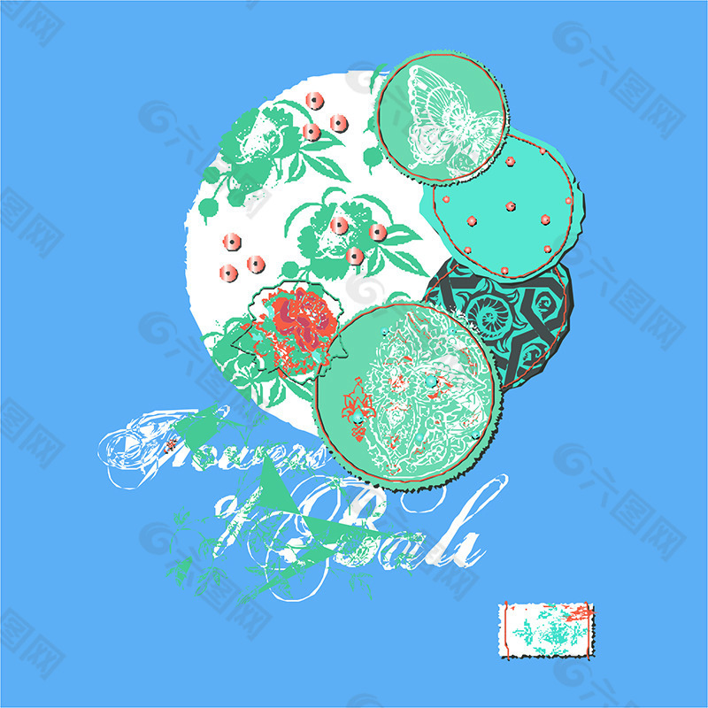 矢量花紋花卉設(shè)計
