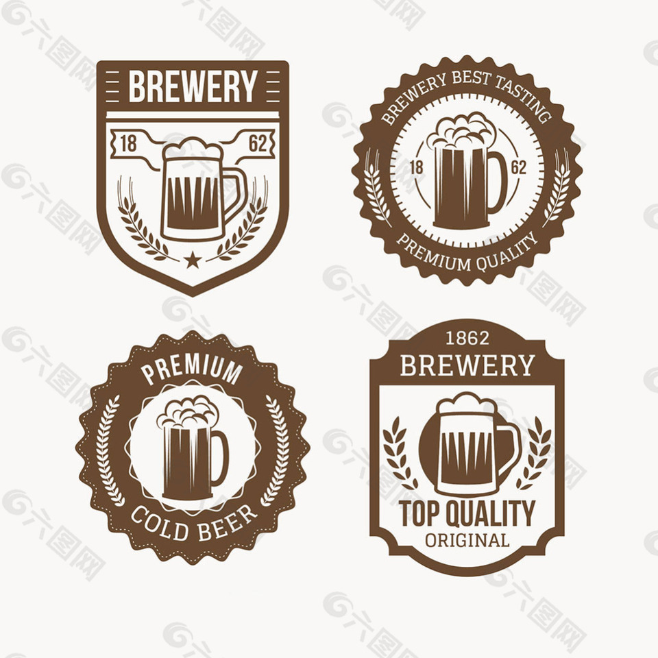 復(fù)古風(fēng)格啤酒標(biāo)簽