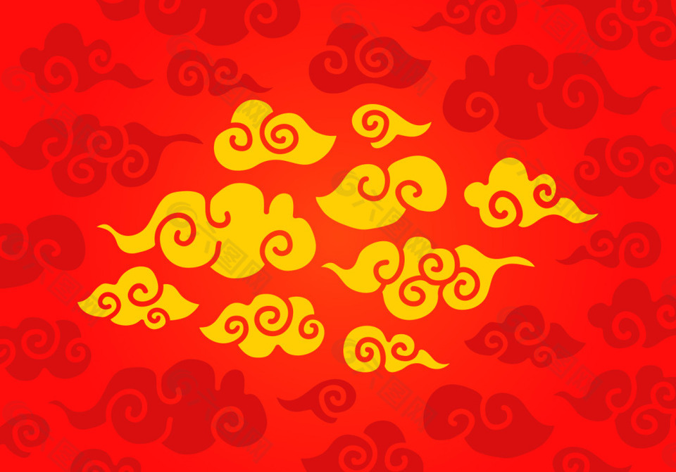 矢量祥云背景素材