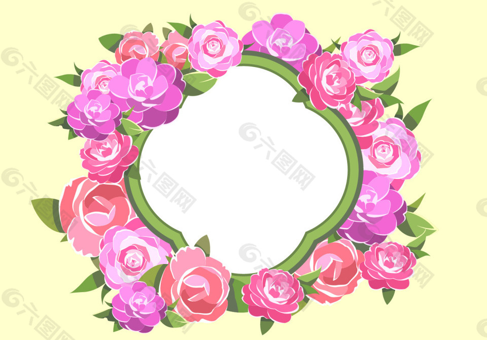 唯美玫瑰花花卉花環(huán)