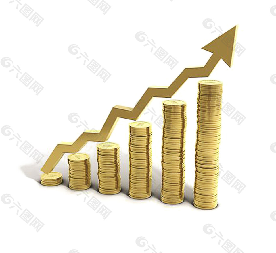 金色錢幣箭頭企業(yè)商業(yè)商務(wù)ppt元素素材
