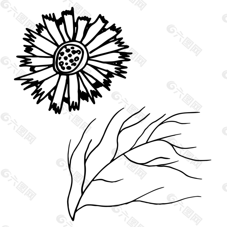 卡通手繪植物psd素材文件