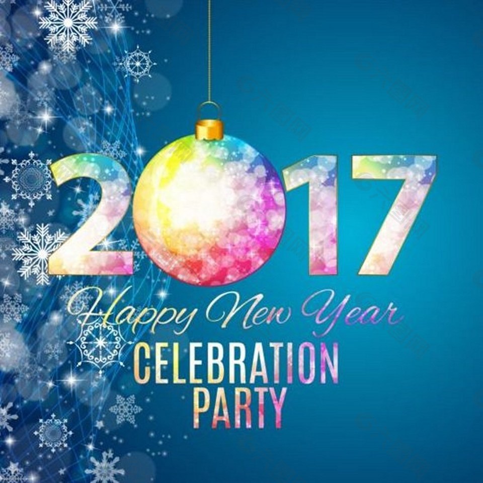 2017新年廣告雪花背景