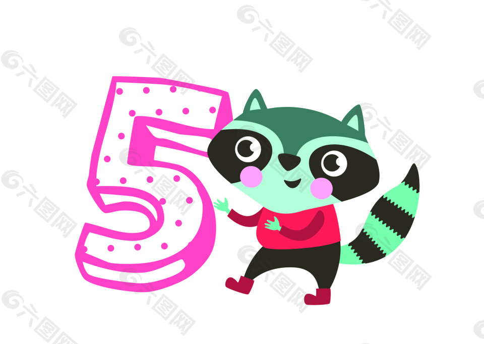 矢量阿拉伯數(shù)字5
