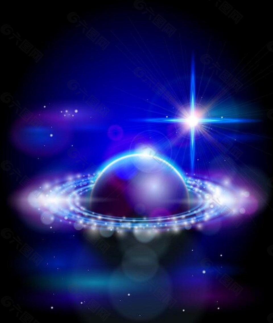藍色星系背景素材
