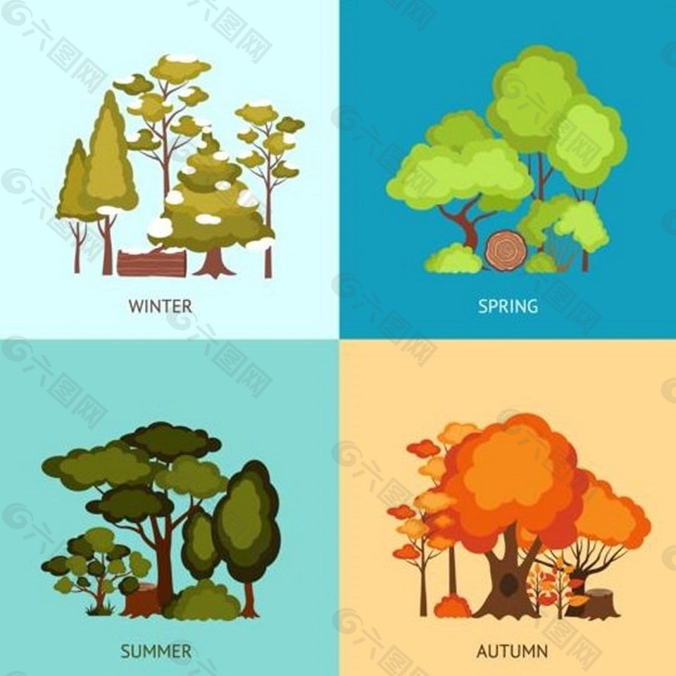 樹木背景素材