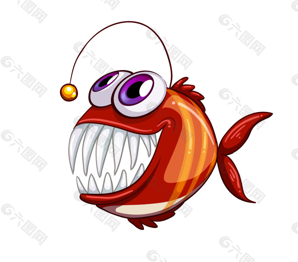 紅色矢量熱帶魚EPS