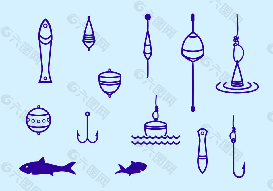 線性魚鉤圖標(biāo)