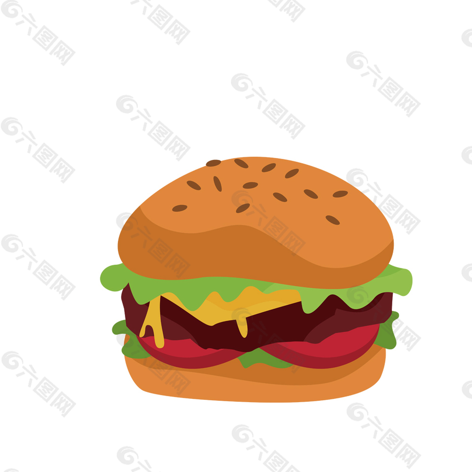 手繪三明治漢堡