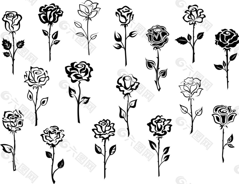 抽像玫瑰花