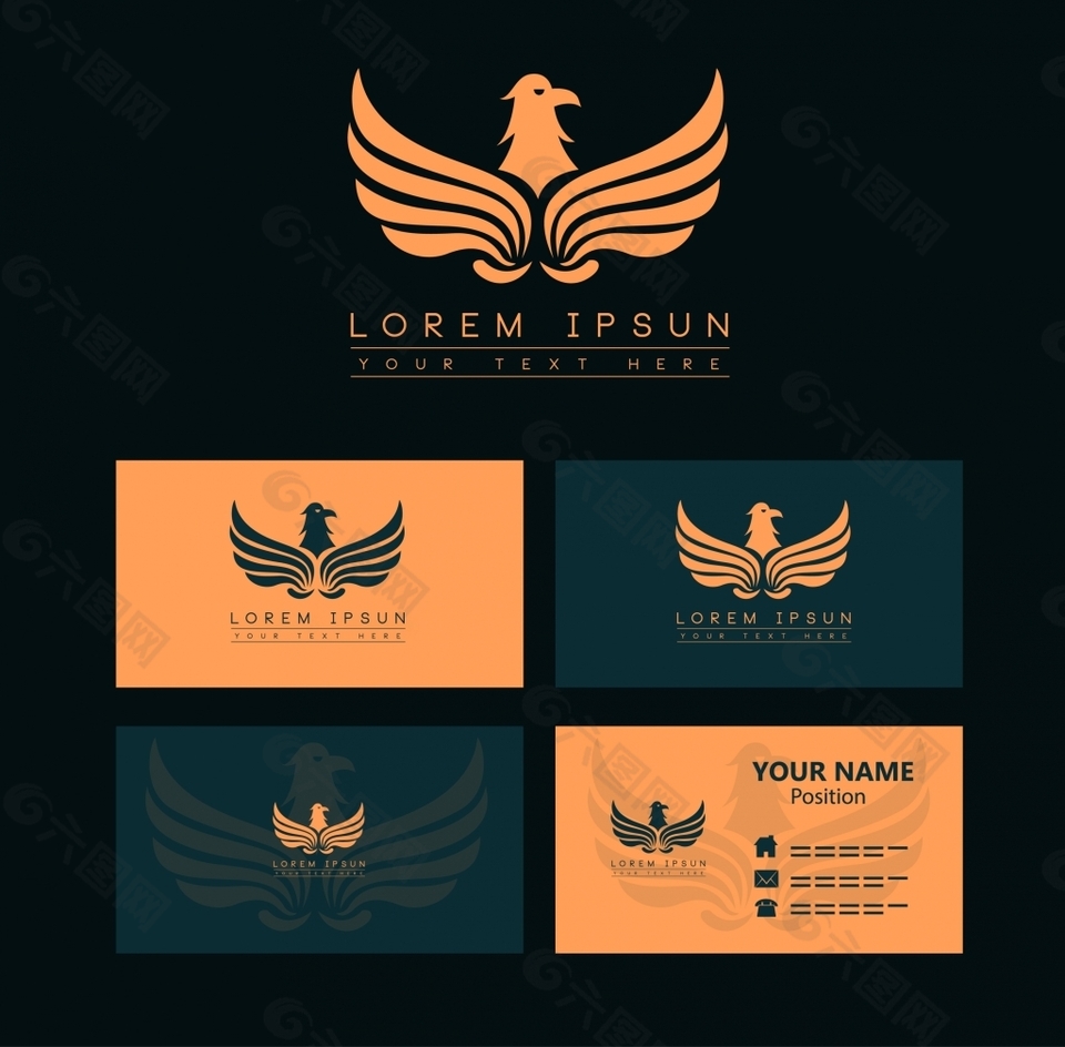 矢量高檔商務名片