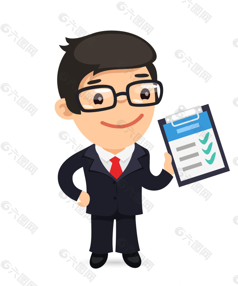矢量卡通說明人物EPS