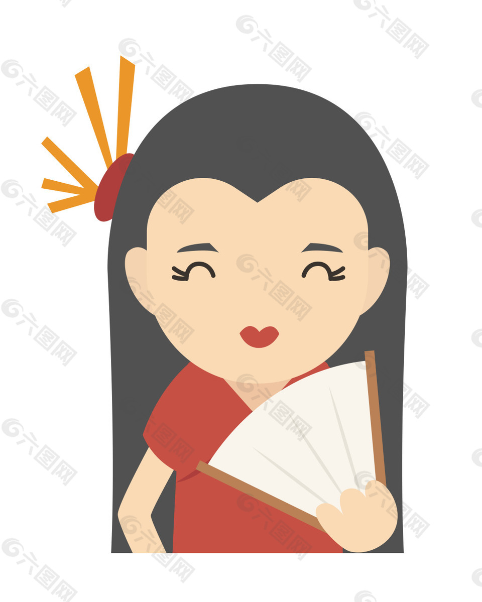 矢量日本美女EPS