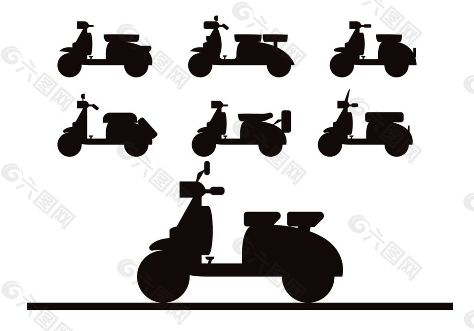 扁平摩托車圖標