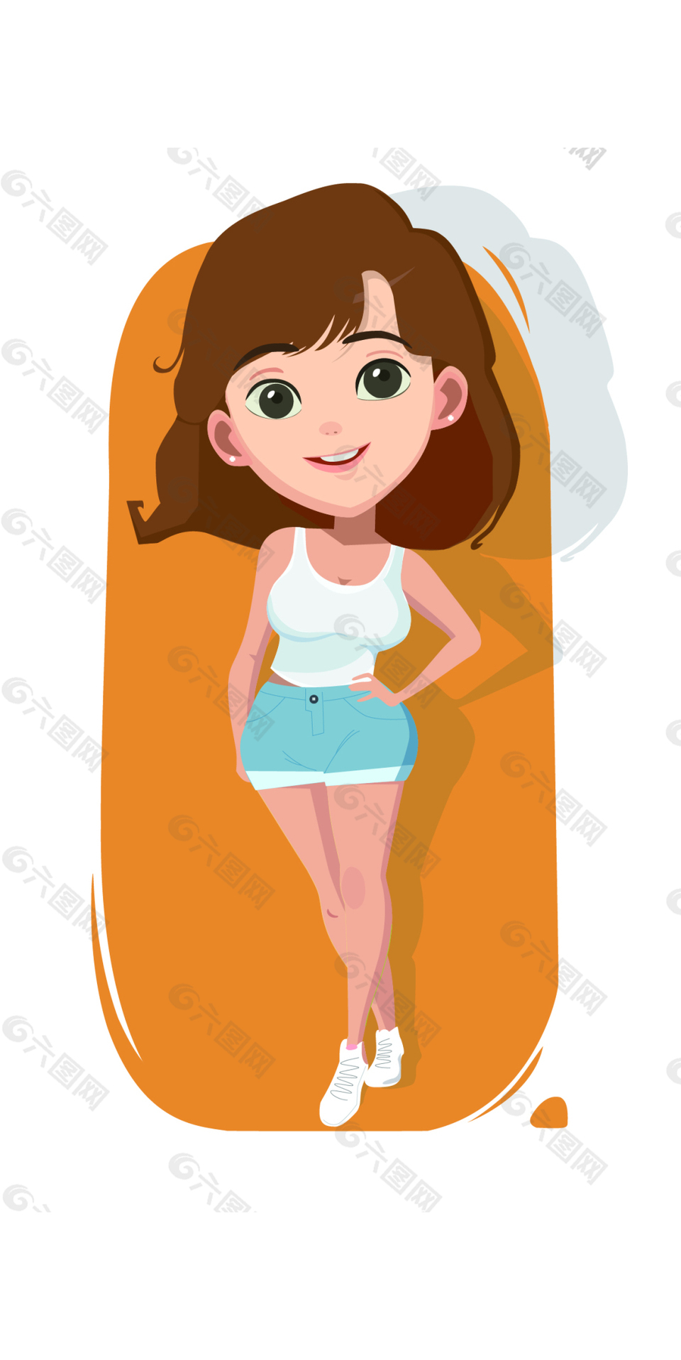 扁平化卡通人物