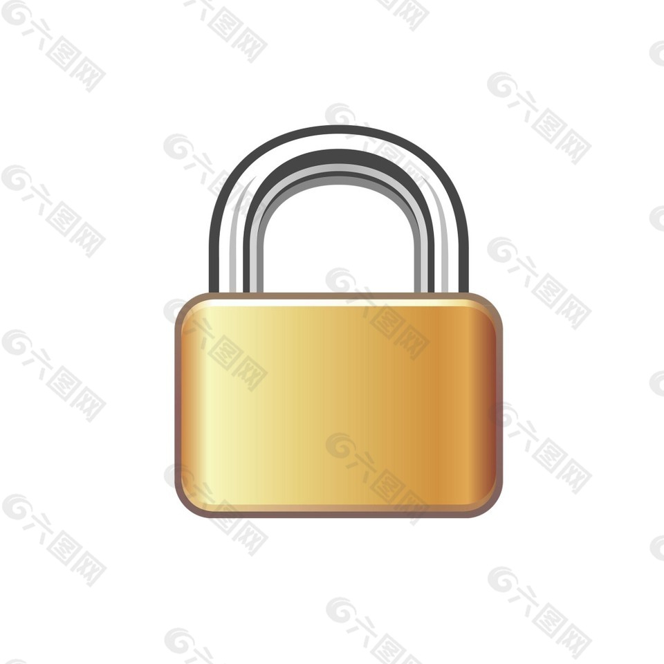 金色質感金鎖元素