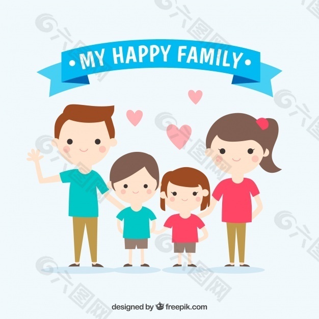 微笑家庭的美麗場(chǎng)景